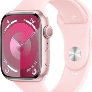 New Apple Watch Series 9 GPS 41mm Pink Aluminum Case Light Pink Sport Band S/M